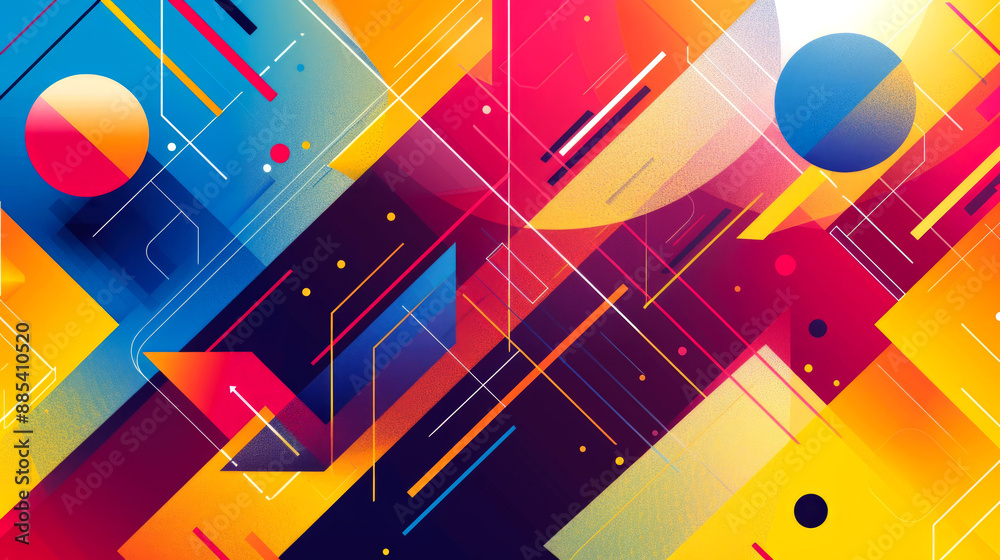 Poster background vector art of geometric