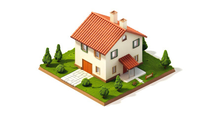 3D isometric of house