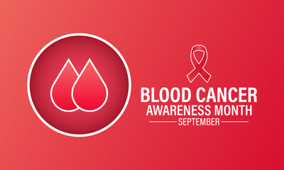 Blood Cancer awareness month is observed every year in September. Vector illustration. Hand with blood design concept.