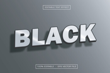 Vector Black Editable Text Effects