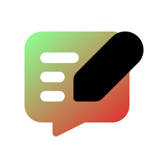 Editable write review, comment, message vector icon. Part of a big icon set family. Perfect for web and app interfaces, presentations, infographics, etc