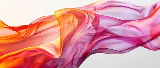 Gradient waves, fluid shapes, modern abstract background, ample copy space, smooth design