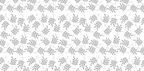 Abstract white background with seamless leaf symbol pattern texture. geometric pattern with icon shapes vector Illustration. floral concept art with interior decoration wall and floor.	