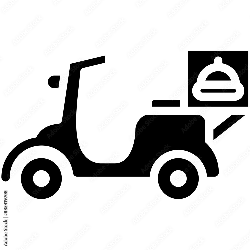 Wall mural food delivery vector icon illustration of gig economy iconset.