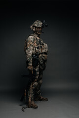 A Russian soldier of the special operations forces