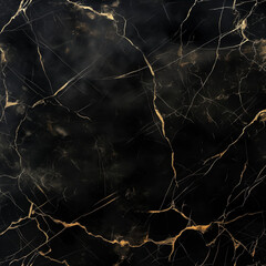 Black marble patterned with golden line texture background Generative Ai