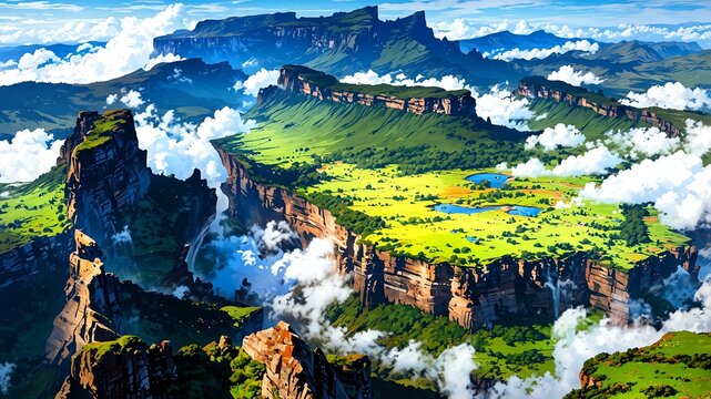 mount roraima brazil anime style stunning aesthetic ba background