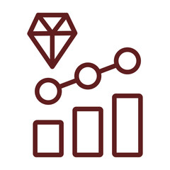 Valuable Vector Line Maroon Icon Design