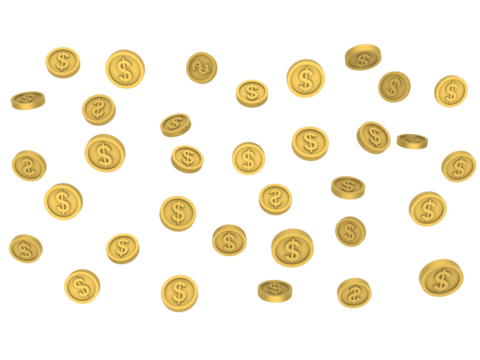 Flying coins money, Money rain. Big win casino. Jackpot background. Success in business and finances PNG