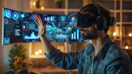 Immersive Home Office Virtual Reality Analytics Experience