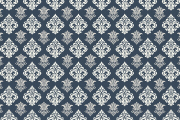 Damask Seamless pattern embroidery, Indian style. art ornament print.Design for carpet, cover.wallpaper, wrapping, fabric, clothing