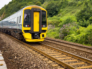 Obraz premium Train at Teignmouth, Devon, UK