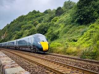 Train at Teignmouth, Devon, UK