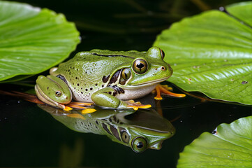 Obraz premium frog in the pond