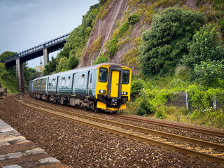 Train at Teignmouth, Devon, UK