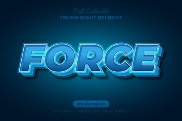 Force Techno Futuristic Editable Text Effect, Font Graphic Style