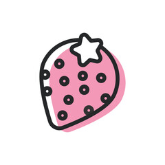 Strawberry Logo Design Concept for Business and Branding. Fresh Fruit Logo Template Vector. Strawberry Logo Template isolated on white background