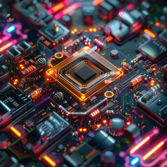 Fototapeta premium Quantum Computing Imagery for Tech Ads leverages the advanced and complex visuals quantum computing to create compelling and futuristic advertisements.These images, characterized by intricate patterns