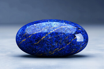 3D render of a polished lapis lazuli stone 