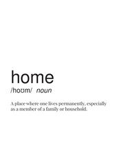 Vector and Typography dictionary meaning design of home
