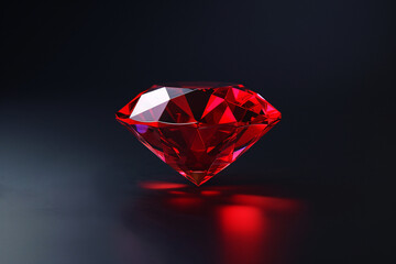 3D render of a ruby on plain background