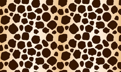 Repeating seamless pattern with cheetah skin pattern in vector for fabric, paper, print and web.