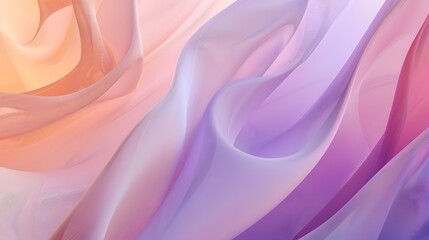 Obraz premium Flowing Pastel Fabric with Soft Gradient Colors Abstract Background, Wallpaper