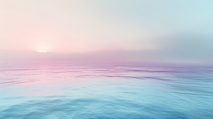 Obraz premium Calm Ocean with Soft Pastel Sky for Abstract Background, Wallpaper