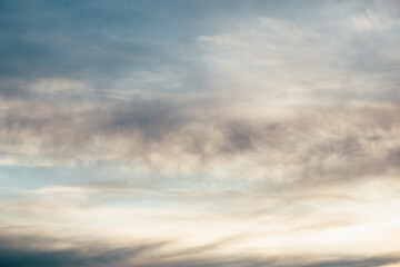 Abstract Photo of Lightly Clouded Sky at Sunset