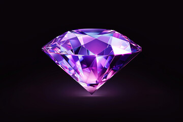 Vibrant illustration of a diamond as a flat vector