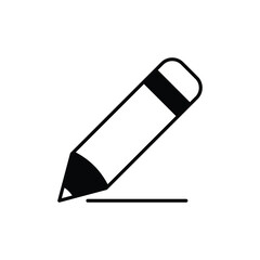 penal tool glyph icon with white background vector stock illustration