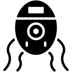 Nanorobot vector icon illustration of Robotics iconset.