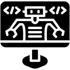 Development vector icon illustration of Robotics iconset.