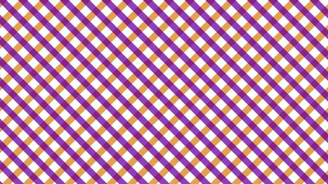 オレンジとパープルのチェック柄のハロウィンの雰囲気の背景動画