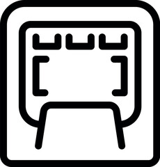 Simple black and white icon of an sd card, representing digital storage