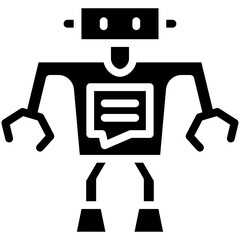 Chatbot vector icon illustration of Robotics iconset.