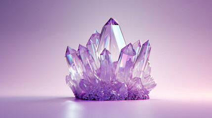 amethyst crystal on the background