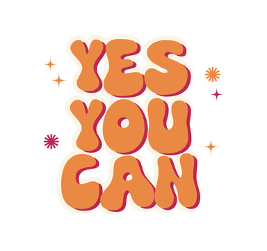 Icons and Alphabet Art Vector Set - You Are Enough, you can do it