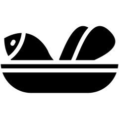 Lunch vector icon illustration of Catering iconset.