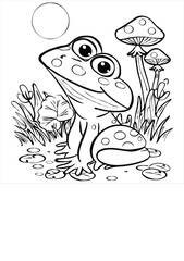 vector animal coloring book illustration