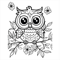 vector animal coloring book illustration