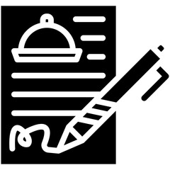 Catering Contract vector icon illustration of Catering iconset.