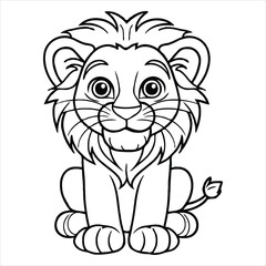 vector animal coloring book illustration