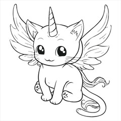 vector animal coloring book illustration