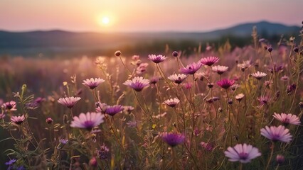 Fototapeta premium lavender field in the morning