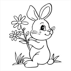 vector animal coloring book illustration