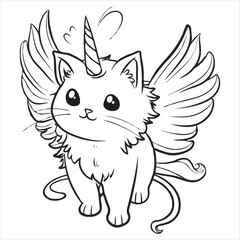 vector animal coloring book illustration