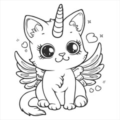 vector animal coloring book illustration