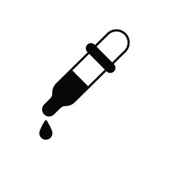 color picker glyph icon with white background vector stock illustration