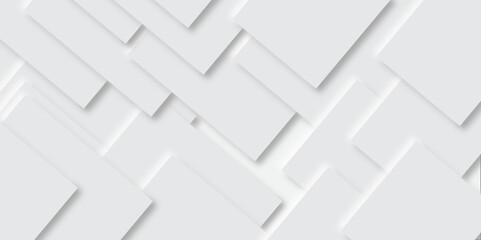 Abstract grey square shape with futuristic concept Embossed papercut background with neomorphism Abstract blurred background with Geometric light & white Space design concept.